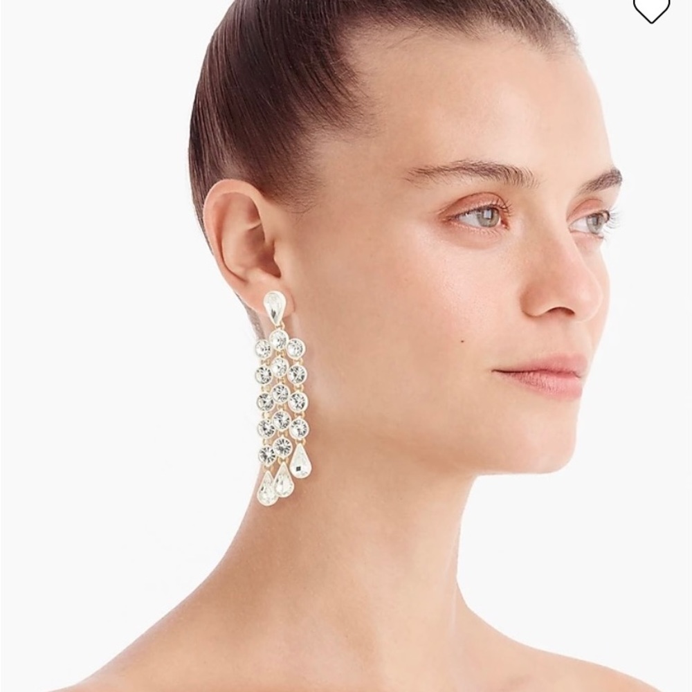 J.Crew Sparkly Waterfall Earrings New